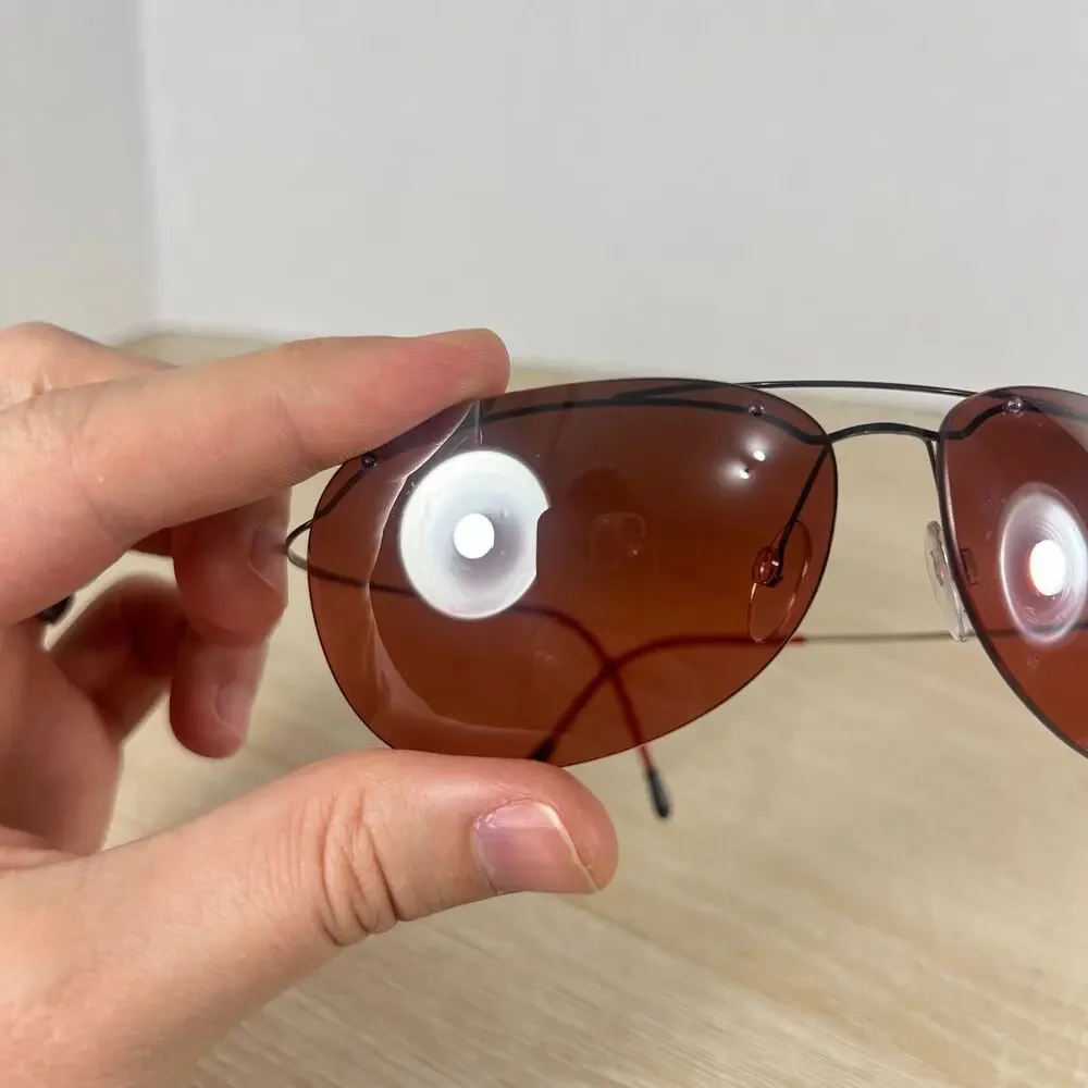 Silhouette M8575 /65 V6071 Sunglasses Red Tinted Lenses Titan Austria